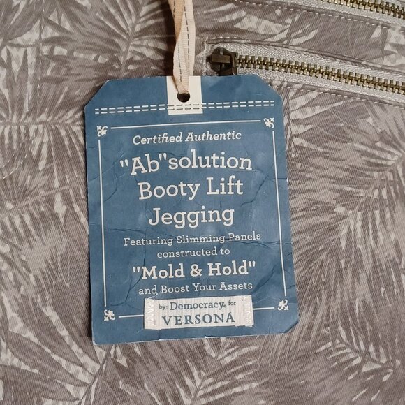 Democracy Pants Women's 12 Tan/Beige Ab Solution Booty Lifting Jegging NWT - Picture 6 of 7